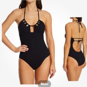 BECCA Candice Halter One Piece Swimsuit, NWT Sz L
